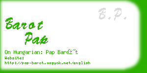 barot pap business card
